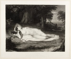 Ariadne, Asher B. Durand tarafından gravür, 1835
